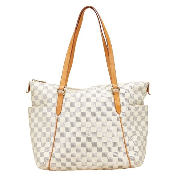 LOUIS VUITTON White Damier Leather Shoulder Bag - Picture 1 of 10